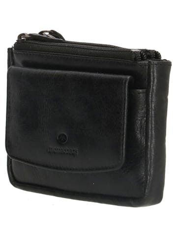 micmacbags Leder-Schlüsseletui in Schwarz - (B)13 x (H)7 x (T)2 cm
