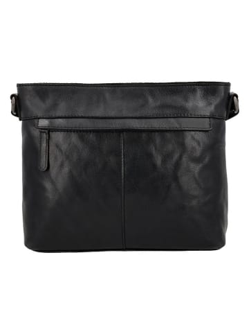 HIDE & STITCHES Skórzana torebka w kolorze czarnym - 28 x 22 x 8 cm