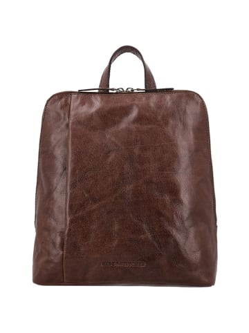 HIDE & STITCHES Rucksack "Westland" in Braun - (B)27 x (H)29 x (T)9,5 cm
