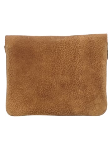 HIDE & STITCHES Leder-Schlüsseltasche "Earth" in Camel - (B)10 x (H)7 x (T)1 cm