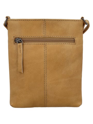 HIDE & STITCHES Leren schoudertas lichtbruin - (B)22 x (H)24 x (D)3 cm