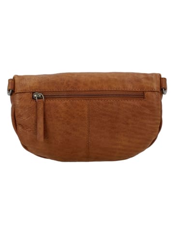 HIDE & STITCHES Leren borstbuidel lichtbruin - (B)24 x (H)13 x (D)11 cm