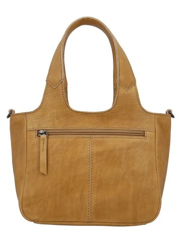 HIDE & STITCHES Leren handtas lichtbruin - (B)22 x (H)18 x (D)12 cm