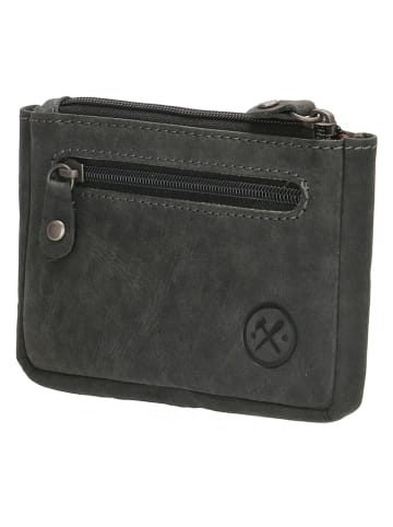 HIDE & STITCHES Leder-Schlüsseletui in Scharz - (B)11,5 x (H)7,5 x (T)1,5 cm