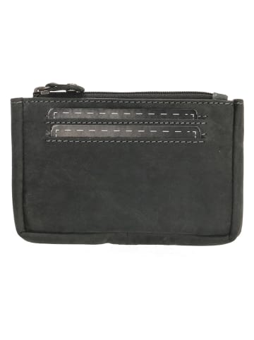 HIDE & STITCHES Skórzane etui w kolorze czarnym na klucze - 11,5 x 7,5 x 1,5 cm