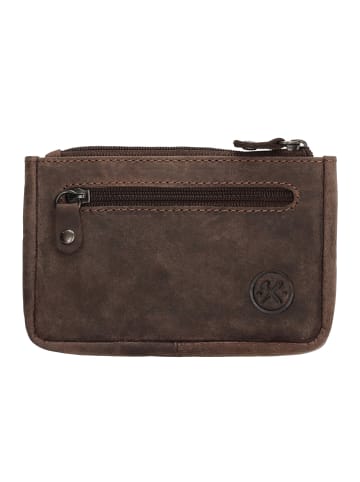 HIDE & STITCHES Leren sleuteletui bruin - (B)11,5 x (H)7,5 x (D)1,5 cm