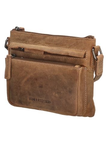 HIDE & STITCHES Skórzana torebka w kolorze jasnobrązowym - 23 x 17 x 5 cm