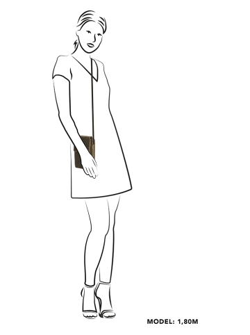 HIDE & STITCHES Skórzana torebka w kolorze oliwkowym na telefon - 20 x 11 x 3 cm