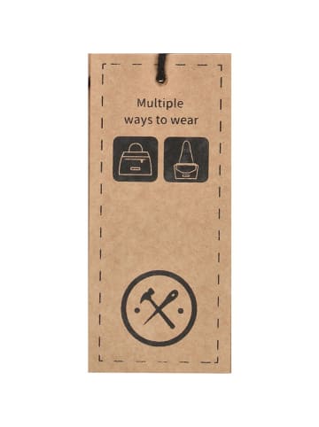 HIDE & STITCHES Skórzana torebka w kolorze brązowym na telefon - 10 x 17 x 1,5 cm