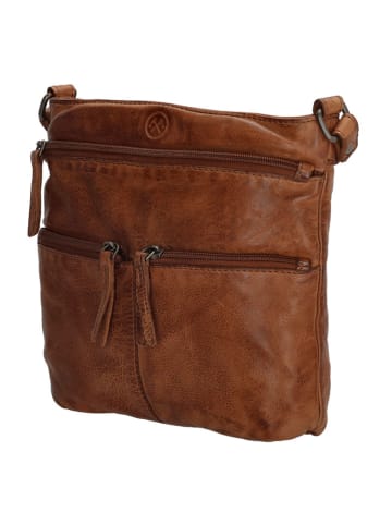 HIDE & STITCHES Skórzana torebka w kolorze jasnobrązowym - 20 x 22 x 3 cm