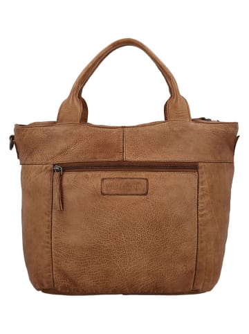 HIDE & STITCHES Skórzana torebka w kolorze jasnobrązowym - 39 x 27 x 12 cm