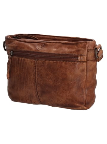 HIDE & STITCHES Leren schoudertas lichtbruin - (B)23 x (H)16 x (D)4 cm