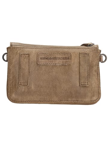 HIDE & STITCHES Leder-Handytasche in Hellbraun - (B)18 x (H)11 x (T)5 cm