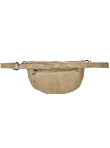 HIDE & STITCHES Leder-Gürteltasche in Beige - (B)22,5 x (H)14 x (T)5,5 cm