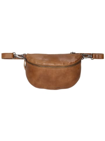 HIDE & STITCHES Leren heuptas cognackleurig - (B)27 x (H)18,5 x (D)8,5 cm