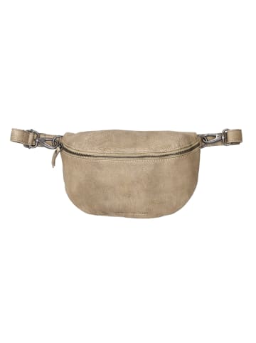 HIDE & STITCHES Leder-Gürteltasche in Beige - (B)27 x (H)18,5 x (T)8,5 cm