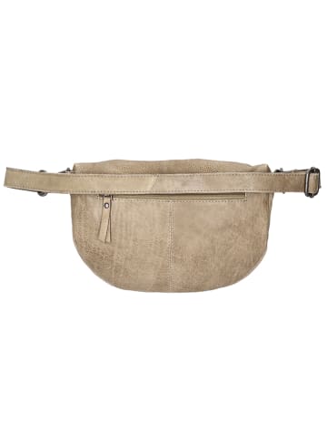 HIDE & STITCHES Leren heuptas beige - (B)27 x (H)18,5 x (D)8,5 cm