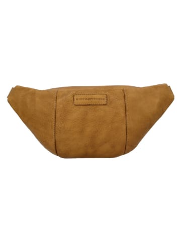 HIDE & STITCHES Leder-Brustbeutel "Paint Rock" in Camel - (B)36 x (H)17,5 x (T)6,5 cm