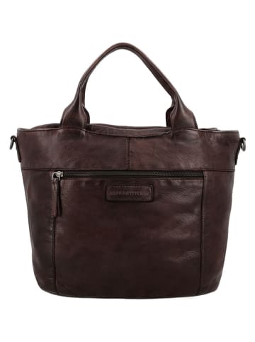 HIDE & STITCHES Skórzana torebka w kolorze brązowym - 37 x 29 x 12 cm