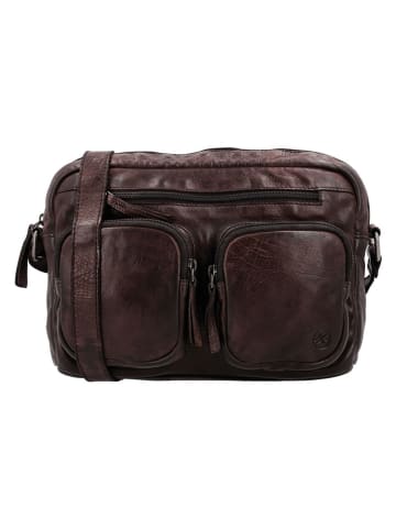 HIDE & STITCHES Skórzana torebka w kolorze brązowym - 23 x 17 x 5 cm