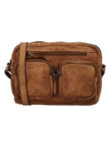 HIDE & STITCHES Skórzana torebka w kolorze jasnobrązowym - 23 x 17 x 5,5 cm