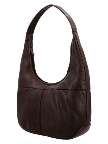 HIDE & STITCHES Leder-Shopper in Braun - (B)40 x (H)40 x (T)10 cm