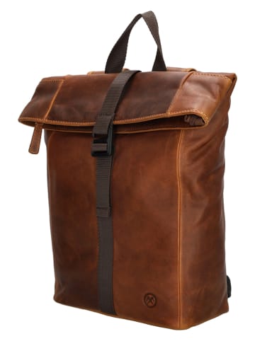 HIDE & STITCHES Leren rugzak lichtbruin - (B)24 x (H)33 x (D)10 cm