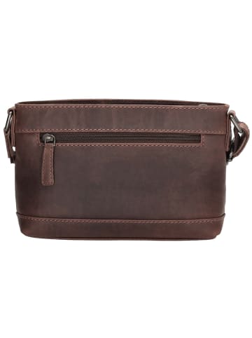 HIDE & STITCHES Skórzana torebka w kolorze brązowym - 21,5 x 14 x 6,5 cm