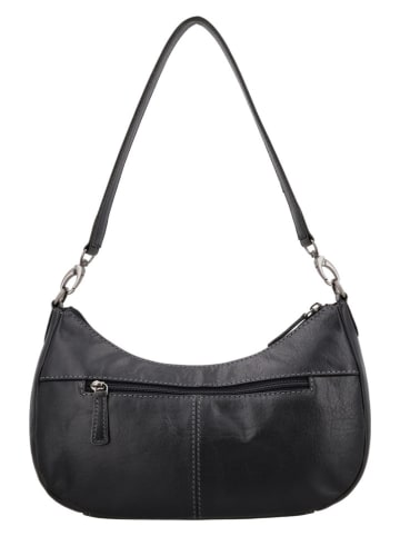 HIDE & STITCHES Leren schoudertas "Japura" zwart - (B)19 x (H)30 x (D)9 cm