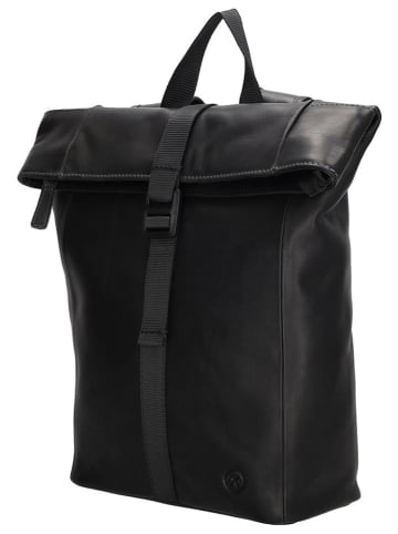 HIDE & STITCHES Leren rugzak "Japura" zwart - (B)24 x (H)33 x (D)10 cm