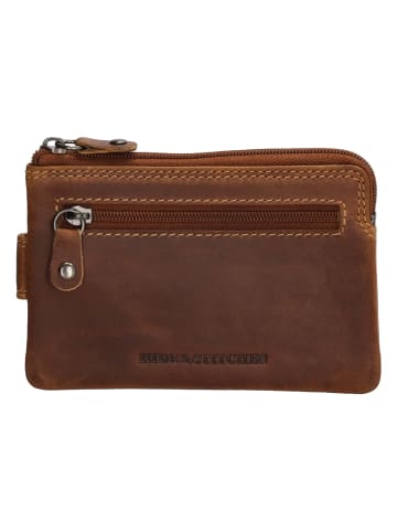 HIDE & STITCHES Leren sleuteletui lichtbruin - (B)12 x (H)8 x (D)1 cm