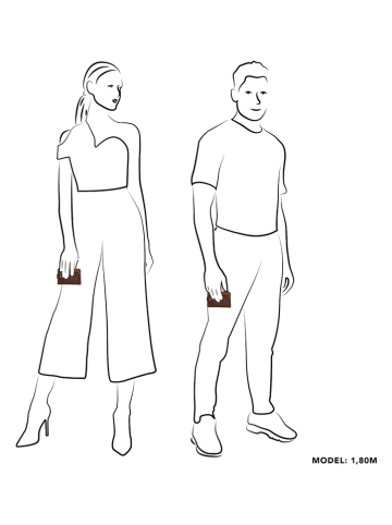 HIDE & STITCHES Skórzane etui w kolorze jasnobrązowym na klucze - 12 x 8 x 1 cm