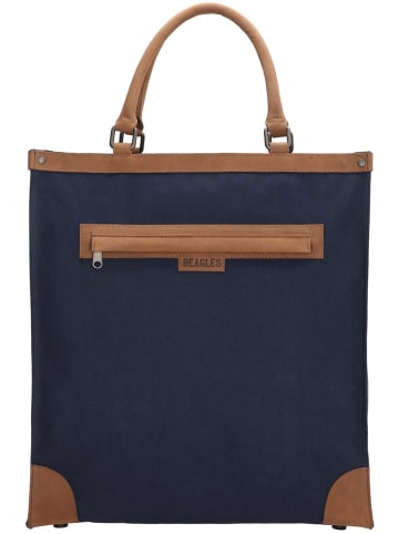 Beagles Boodschappentas donkerblauw - (B)38 x (H)41 x (D)13 cm