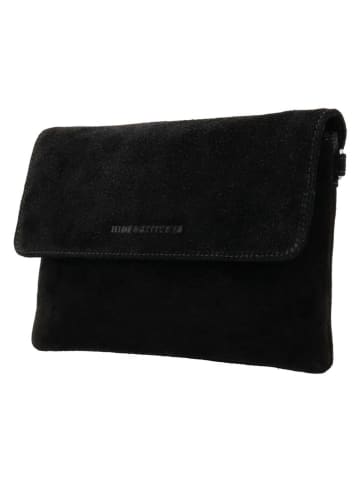 HIDE & STITCHES Leder-Umhängetasche "Brazos" in Schwarz - (B)24 x (H)16 x (T)5,5 cm