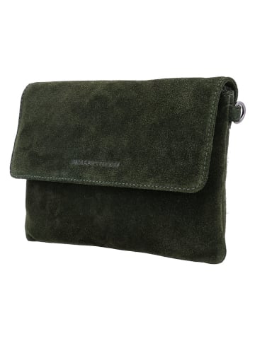 HIDE & STITCHES Leren schoudertas "Brazos" olijfgroen - (B)24 x (H)16 x (D)5,5 cm