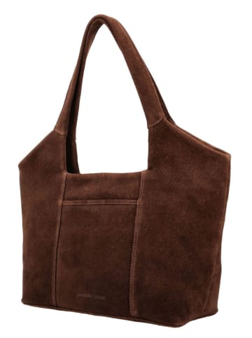 HIDE & STITCHES Leder-Shopper "Brazos" in Braun - (B)47 x (H)27 x (T)15 cm