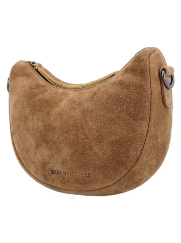HIDE & STITCHES Leren schoudertas "Brazos" lichtbruin - (B)22 x (H)16 x (D)5,5 cm