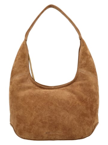 HIDE & STITCHES Leder-Shopper "Brazos" in Hellbraun - (B)42 x (H)40 x (T)10 cm