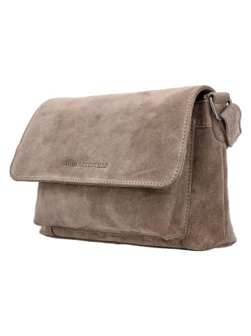 HIDE & STITCHES Leren schoudertas "Brazos" taupe - (B)24,5 x (H)16 x (D)5,5 cm