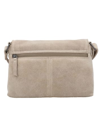 HIDE & STITCHES Leder-Umhängetasche "Brazos" in Beige - (B)24,5 x (H)16 x (T)5,5 cm