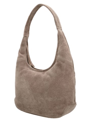 HIDE & STITCHES Leder-Shopper "Brazos" in Taupe - (B)42 x (H)40 x (T)10 cm