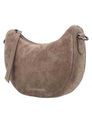 HIDE & STITCHES Skórzana torebka "Brazos" w kolorze szarobrązowym - 22 x 16 x 5,5 cm