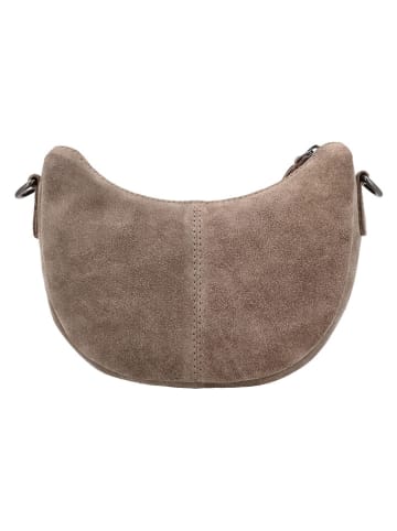 HIDE & STITCHES Leren schoudertas "Brazos" taupe - (B)22 x (H)16 x (D)5,5 cm