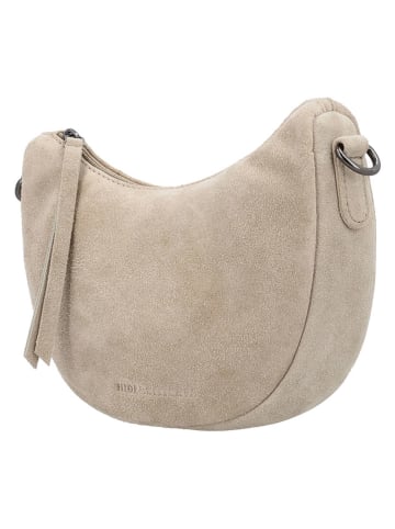 HIDE & STITCHES Leren schoudertas "Brazos" beige - (B)22 x (H)16 x (D)5,5 cm