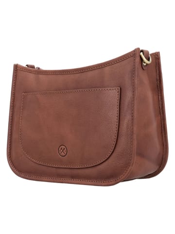 HIDE & STITCHES Skórzana torebka "Jura" w kolorze jasnobrązowym - 25 x 17 x 10 cm