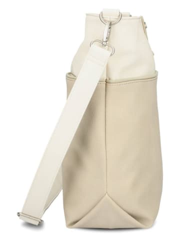 Zwei Torebka w kolorze beżowo-kremowym - 33 x 32 x 13 cm