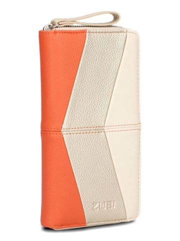 Zwei Geldbörse in Beige/ Orange - (B)11 x (H)20 x (T)3 cm