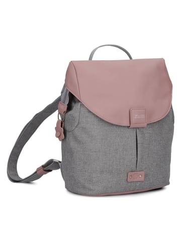Zwei Rucksack in Grau/ Altrosa - (B)28 x (H)31 x (T)12 cm