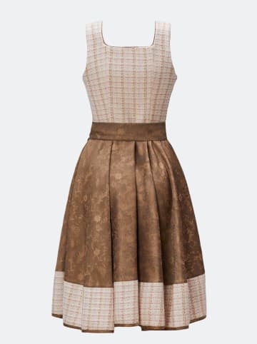 TraumTrachten Dirndl "Amalie" in Taupe/ Braun