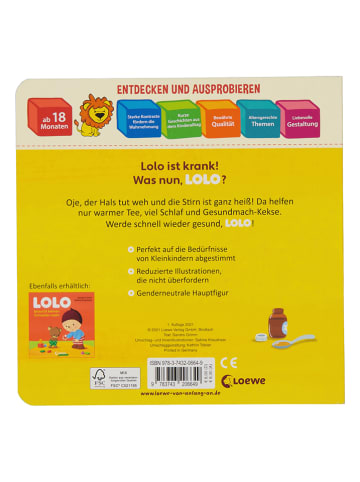 Loewe Verlag Bilderbuch "Lolo ist krank"